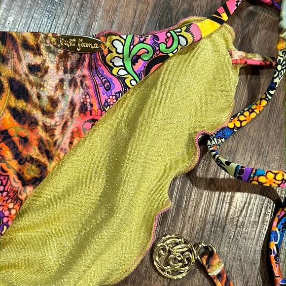 Luli Fama Shore Thing Seamless Wavy Ruched Back Side Tie Bottom - Picture 6 of 16